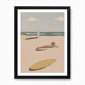 Surfboards On The Beach 1 Art Print