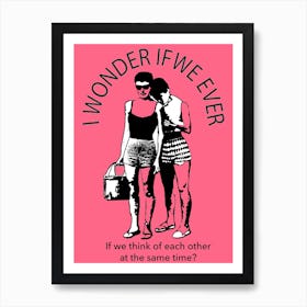 I Wonder Pink Goldengen Art Print