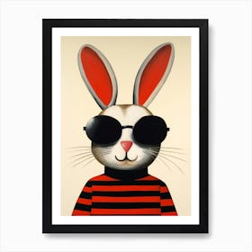 Little Rabbit 4 Wearing Sunglasses Art Print