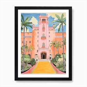 The Biltmore Hotel   Coral Gables, Florida   Resort Storybook Illustration 1 Art Print
