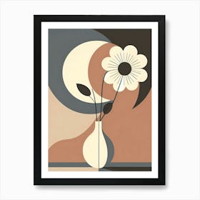 Abstract Flower In A Vase In Boho Art 4 Art Print