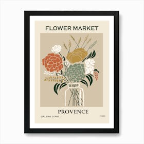 Flower Market Provence Art Print