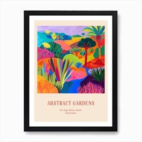 Colourful Gardens San Diego Botanic Garden Usa 1 Red Poster Art Print