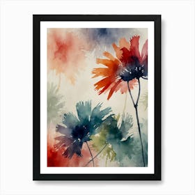 Watercolor Flowers 47 Art Print