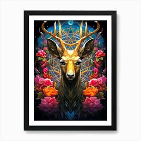 Deer Head Art Print