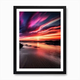 Sunset On The Beach 895 Art Print