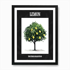 Lemon Tree Pixel Illustration 3 Poster Art Print