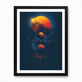 Planets In Space 6 Art Print