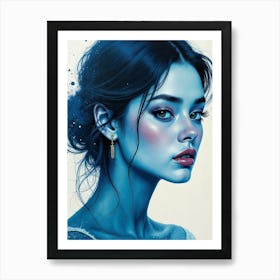 Blue Girl Art Print