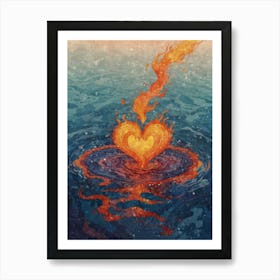 Heart Of Fire 25 Art Print