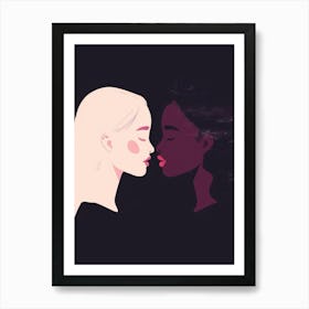 Two Women Kissing 15 Art Print