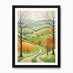 Brecon Beacons National Park Wales 1 Hike Illustration Art Print