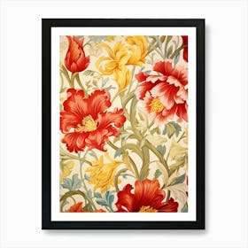 Floral Wallpaper 10 Art Print