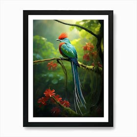 Winged Splendor: Resplendent Quetzal Wall Art Art Print