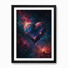 Heart In Space Art Print