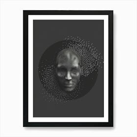 Abstract Portrait Of A Man 1 Art Print