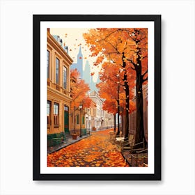 Warsaw In Autumn Fall Travel Art 3 Art Print