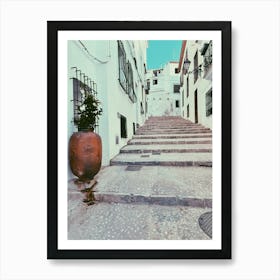 Stairs In The Old Town of Altea Art Print