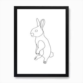 Easter Bunny I Line Art Print
