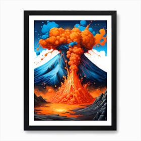 Volcano Orange 3 Art Print