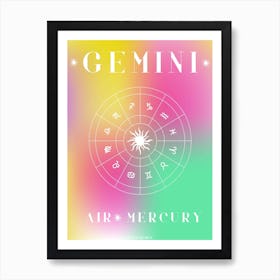 Gemini Horoscope Art Print