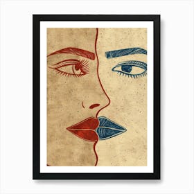 Two Faces 27 Art Print