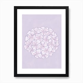 Pastel Lilac Hydrangeas Art Print