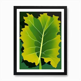 Wild Mustard Leaf Vibrant Inspired Art Print