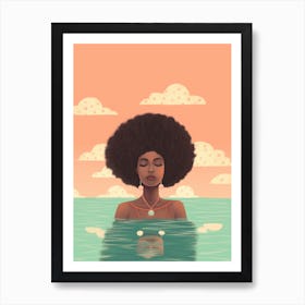 Sea Swimmers Illustration 3 Art Print