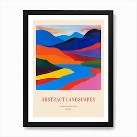 Colourful Abstract Abisko National Park Sweden 4 Poster Art Print