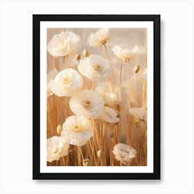 Boho Dried Flowers Buttercup 1 Art Print