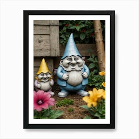 Garden Gnomes Art Print