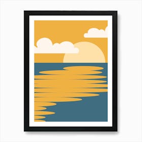 Sunset Over The Ocean 17 Art Print