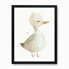 Charming Nursery Kids Animals Duckling 2 Art Print