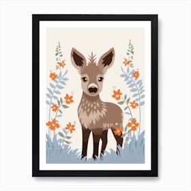 Baby Animal Illustration  Moose 2 Art Print