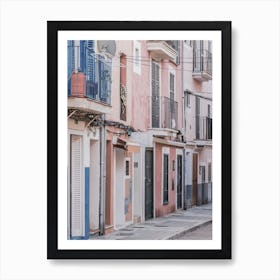 Street Scene In Ibiza Spain Art Print