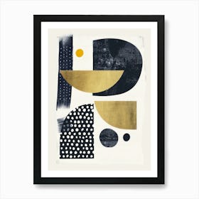 Abstract Black And Gold 2 Art Print