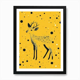 Yellow Deer 2 Art Print