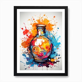 Colorful Bottle Art Print