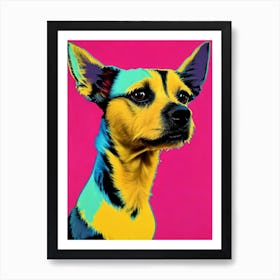 Silky Terrier Andy Warhol Style Dog Art Print