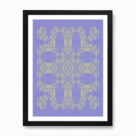 Imperial Japanese Ornate Pattern Lilac And Mustard 1 Art Print