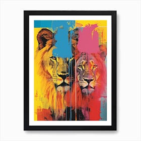 Lion Screen Print Inspired 3 Art Print