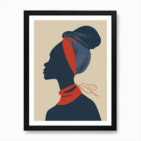 Silhouette Of African Woman 23 Art Print