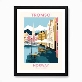 Tromso, Norway, Flat Pastels Tones Illustration 1 Poster Art Print