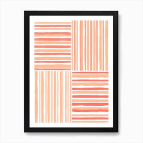 Peach Stripes Art Print