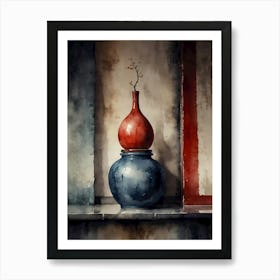 Vase With A Flower Art Print