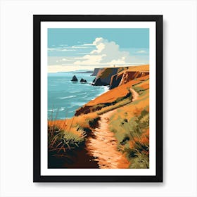 Pembrokeshire Coast Path Wales 4 Hiking Trail Landscape Art Print