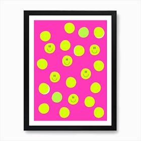 Smiley Face Pattern Art Print