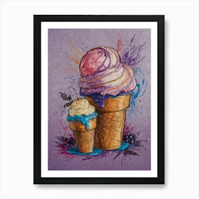 Ice Cream Cones Art Print