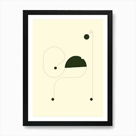 Minimalist snail moss poster Art Print